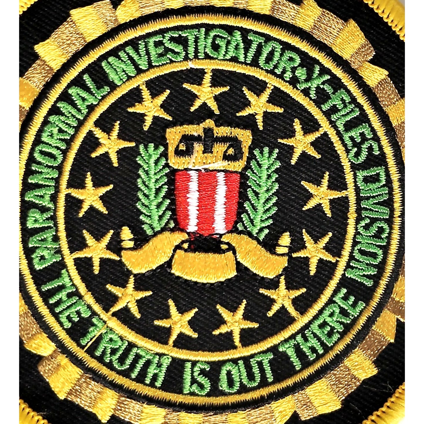 X‑Files Paranormal Investigator Patch 3‑5/8" Dia Iron‑On Sew‑On