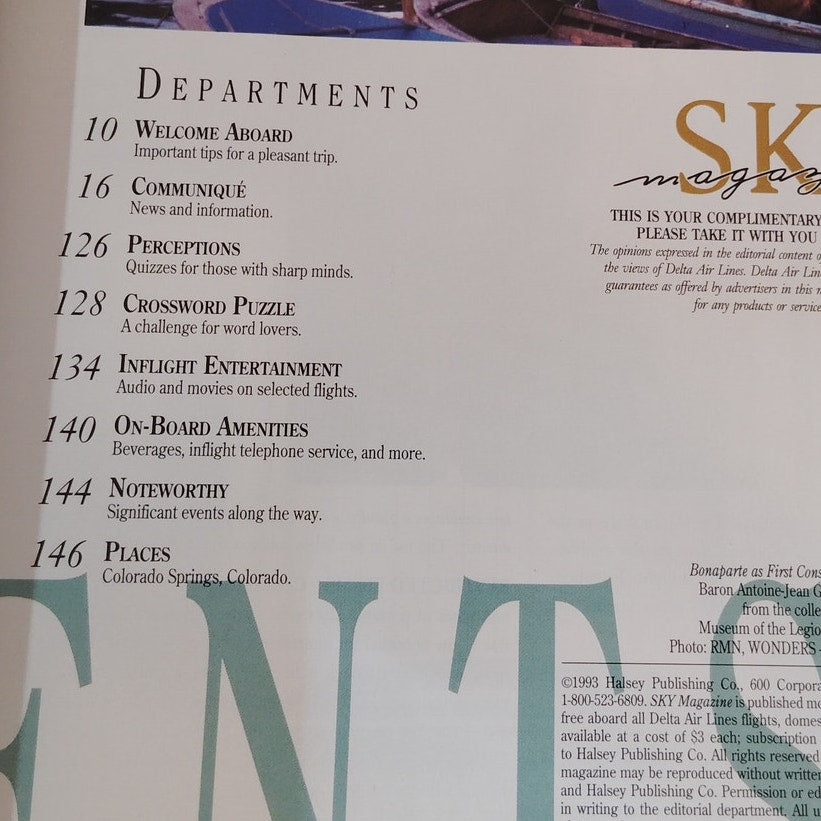 Delta SKY In-Flight Magazine April 1993 - Kentucky Derby Istanbul Napoleon