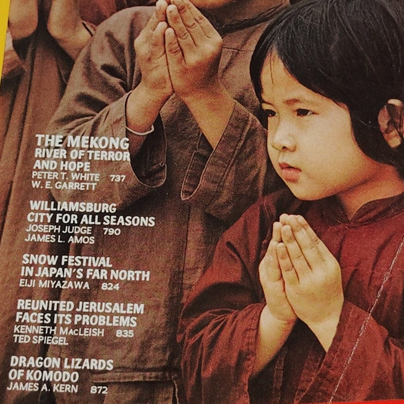 National Geographic – December 1968, Mekong River, Jerusalem, Komodo Dragons