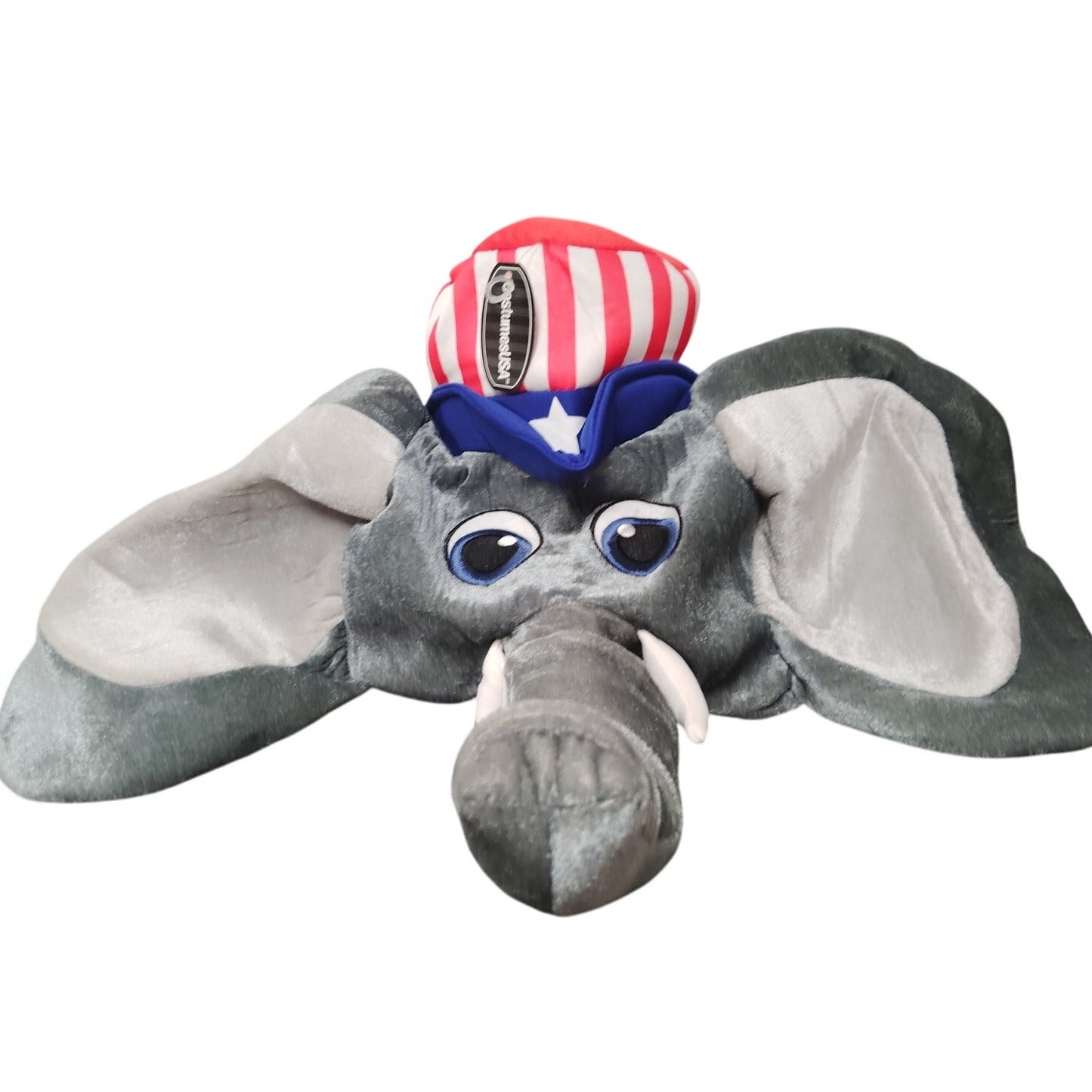 Adult Men's Republican Elephant Hat Halloween Costume – Grey/Red/White/Blue