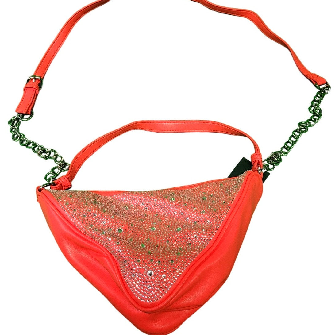 Triangle Faux Leather Crossbody Bag - Wild Fable, Pink, 10.25" x 5.5" x 3.5"