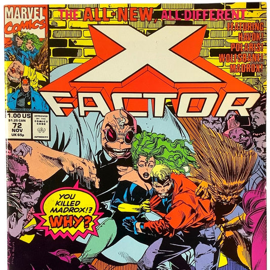Marvel Comic's X-Factor #72, Multiple Homicide!, Nov 1991, NM 9.4