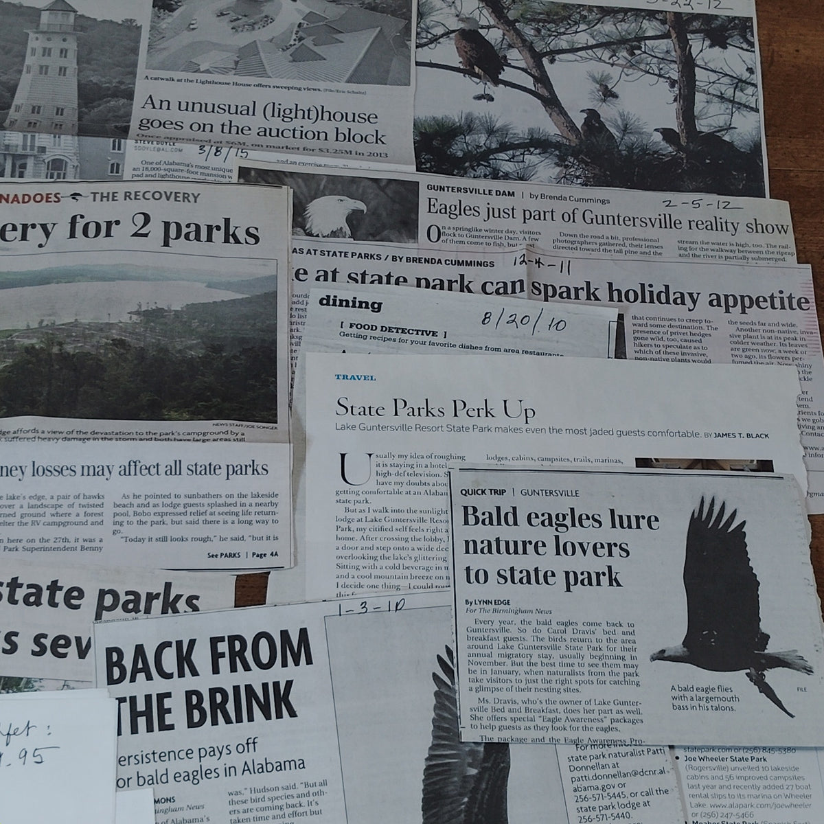 Vintage Lake Guntersville State Park Ephemera Collection (2008-2011)