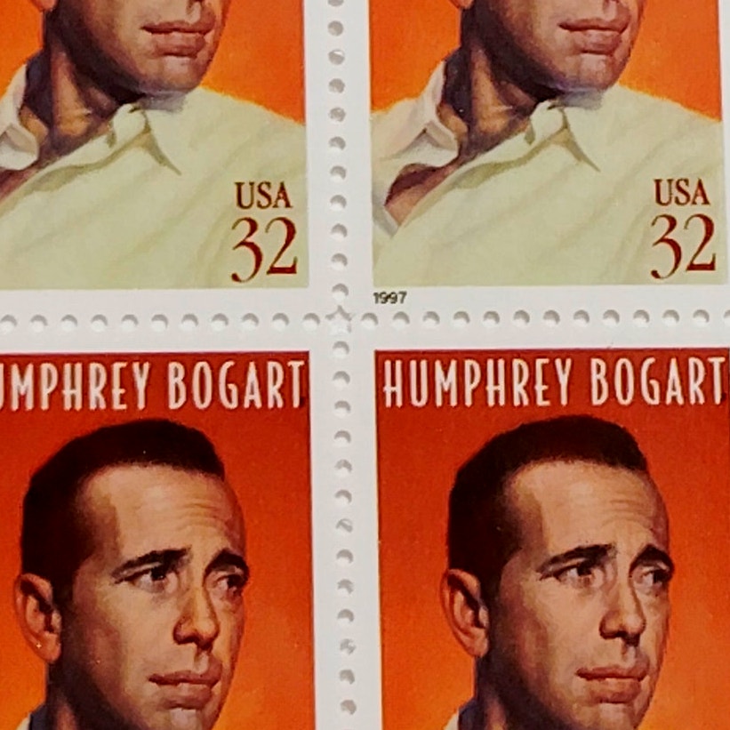 Block of 4 – 1997 USA 32¢ Humphrey Bogart MNH Scott 3152 Plate Block