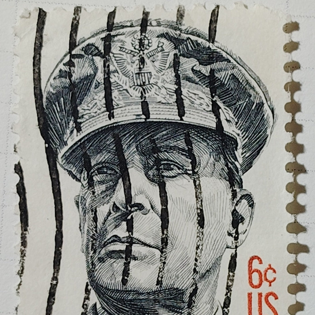 1971 US 6c General Douglas MacArthur Stamp #1424 Used Cancelled Military