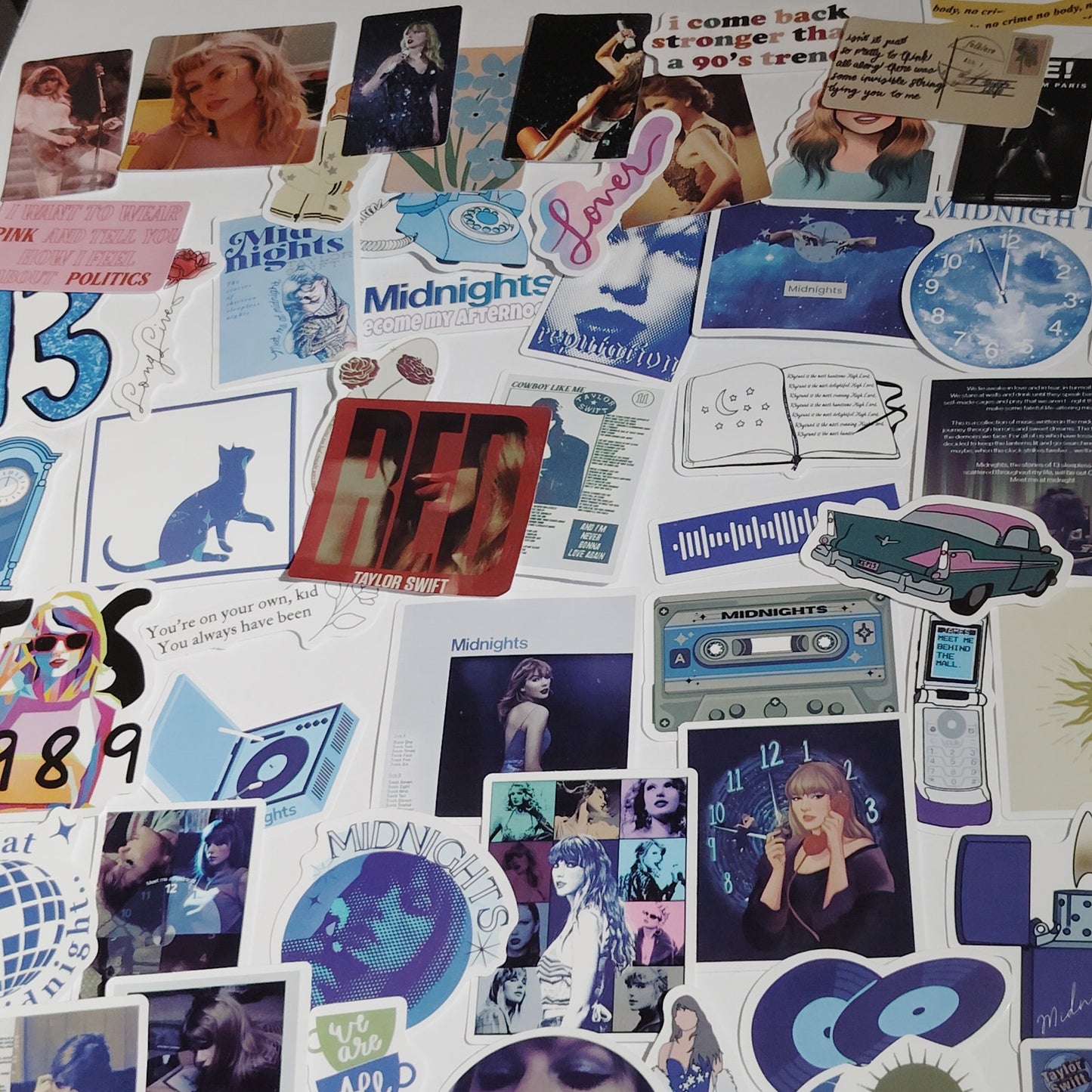 Lot/100 Assorted Style Taylor Swift Stickers Perfect for Scrapbooking & Crafts