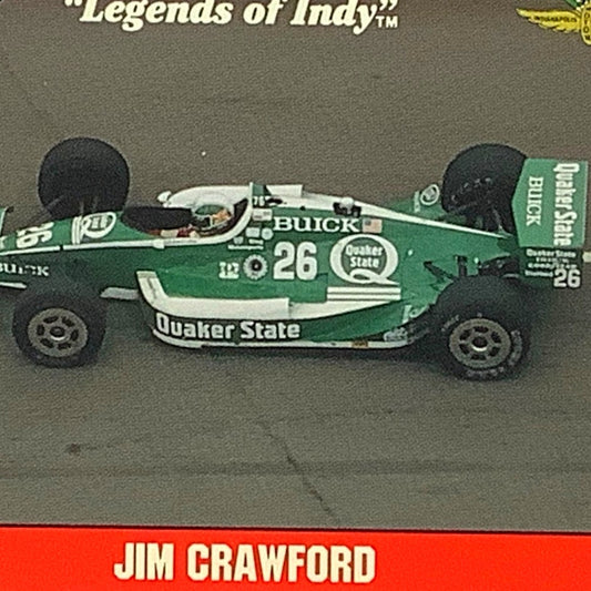 Jim Crawford 26th Place at Indy, 1991 Action, 1992 Legends of Indy Card 27, NM+