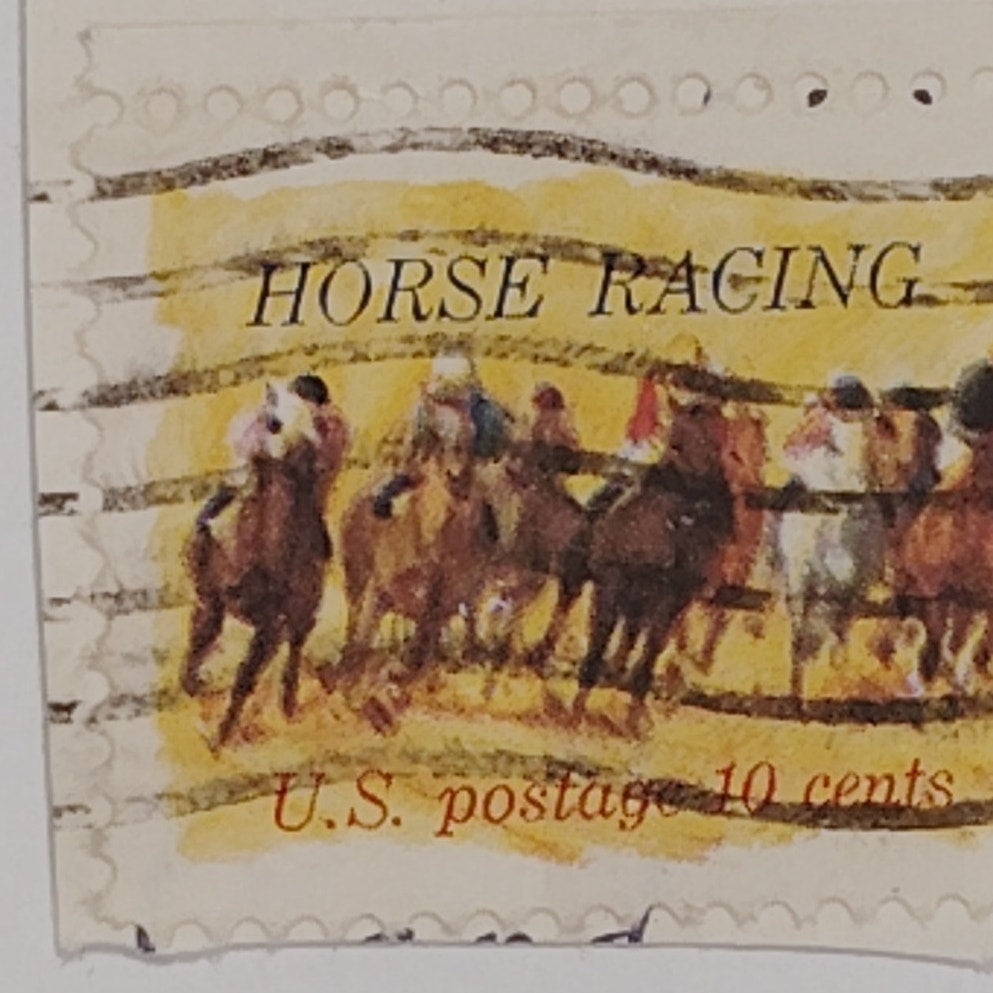 1974 Kentucky Derby Centennial, Single 10¢ Horse Racing Stamp, Photogravure