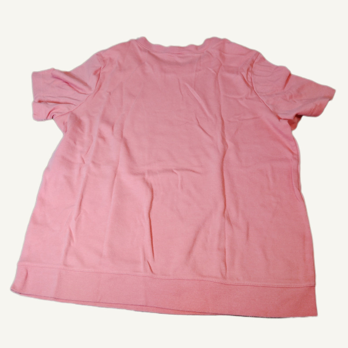 Blair Women's Pink Short Sleeve Crew Neck T-Shirt Size L - Cotton Blend