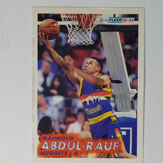 1993-94 Fleer Mahmoud Abdul-Rauf Card No. 50 – Nuggets – Guard – VG/EX