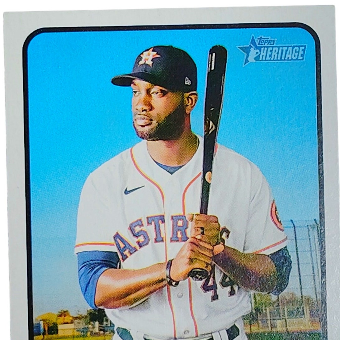 2022 Topps Heritage Yordan Alvarez 189 Houston Astros DH OF Baseball VG/EX