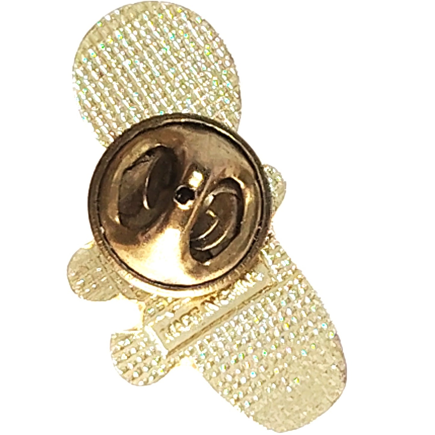 Patriotic USA Bear in Hot Air Balloon Biker Jacket Hat Lapel Pin 1‑1/4" × 5/8"