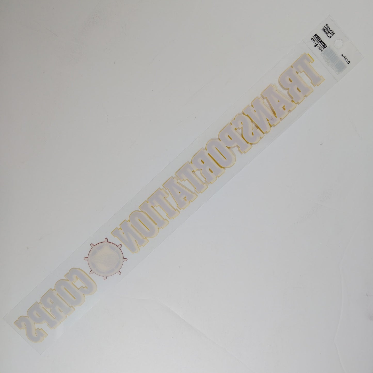 Transportation Corps Vinyl Clings – 15.5"x2" – Rear Window Decal w/ COA