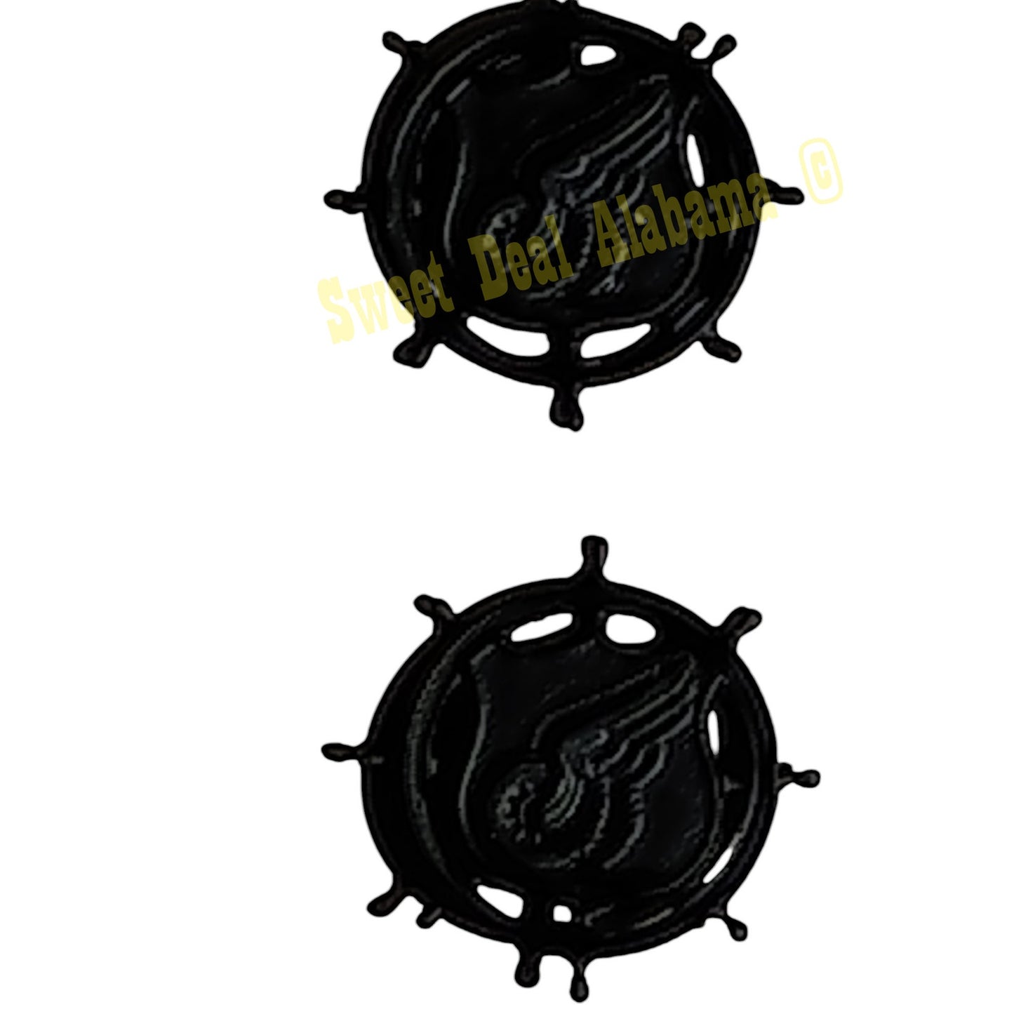 Army Transportation Officer Collar Devices Badge Set, Subdued Black, 1"D