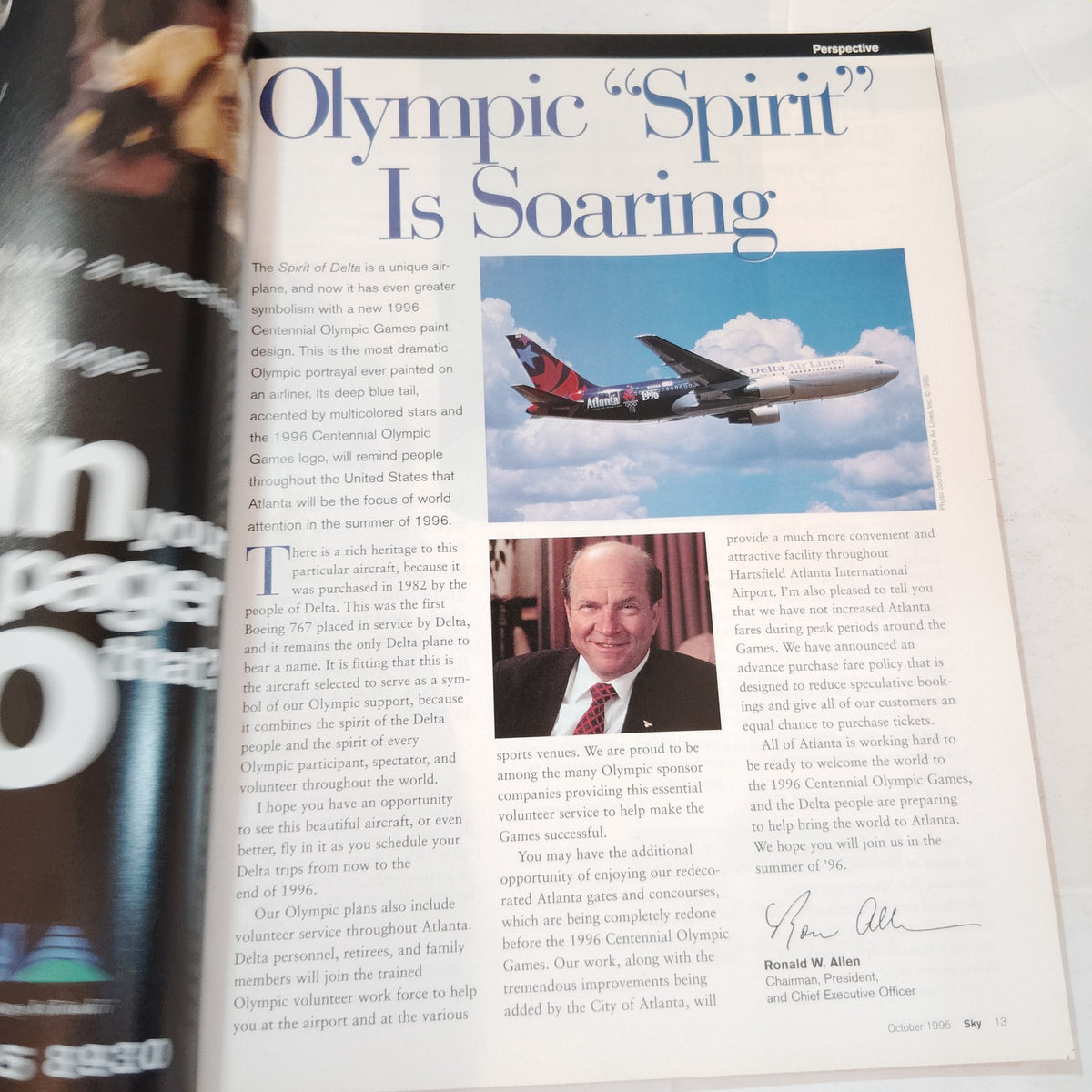 Delta Sky In-Flight Magazine October 1995 - My Fairway Lady Golf Cover