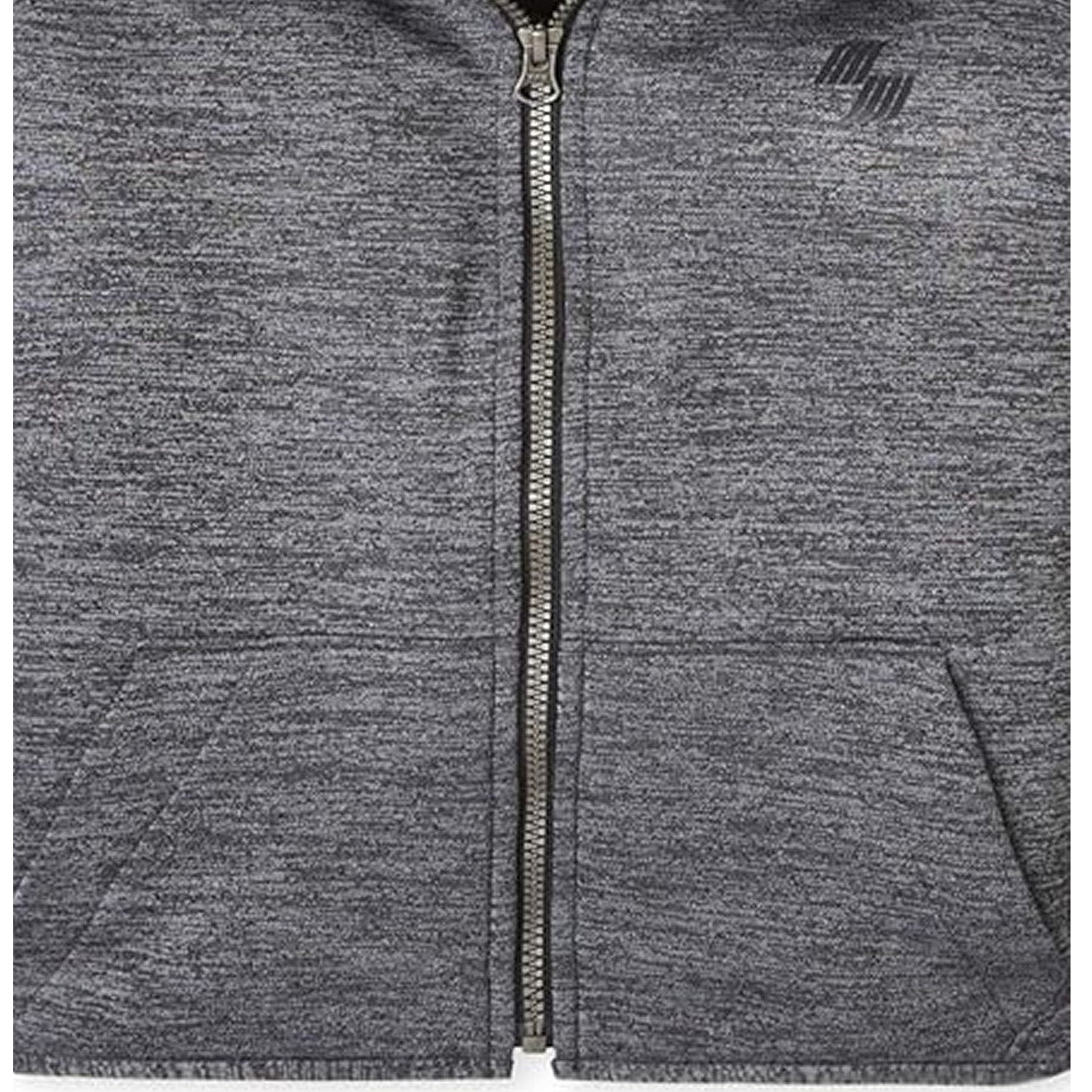 Children’s Place Sport Marled Sherpa Fleece Zip Up Hoodie, LRG 10/12 Fin Gray