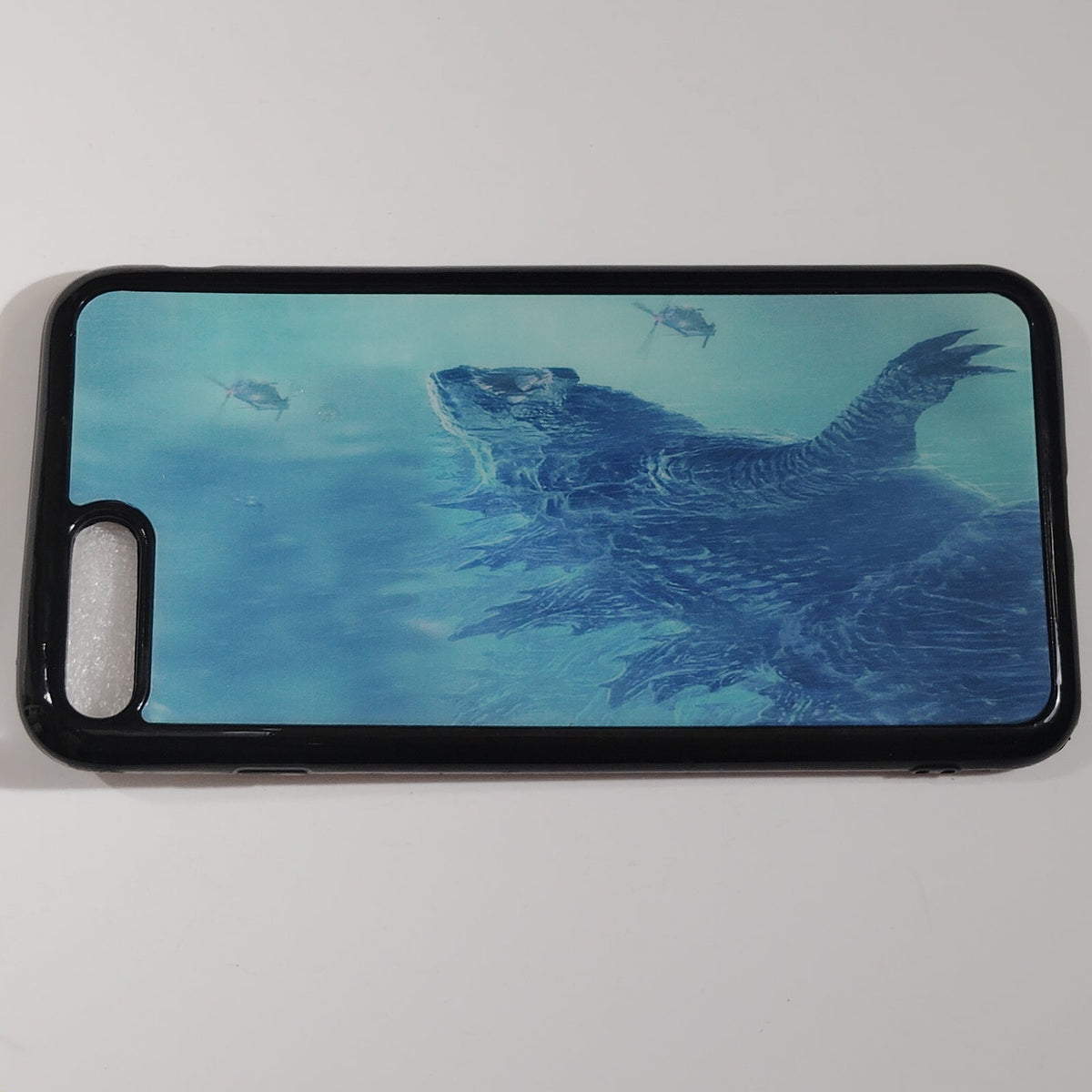 JNPOAI Godzilla iPhone 7/8 Plus Phone Case Blue Sea Monster Black Bumper