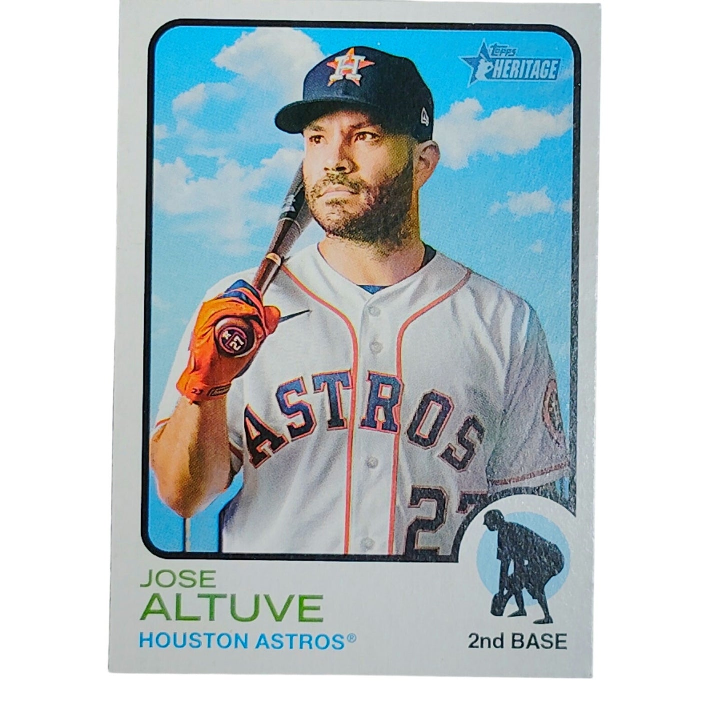 2022 Topps Heritage Jose Altuve 43 Houston Astros 2nd Base Baseball VG/EX