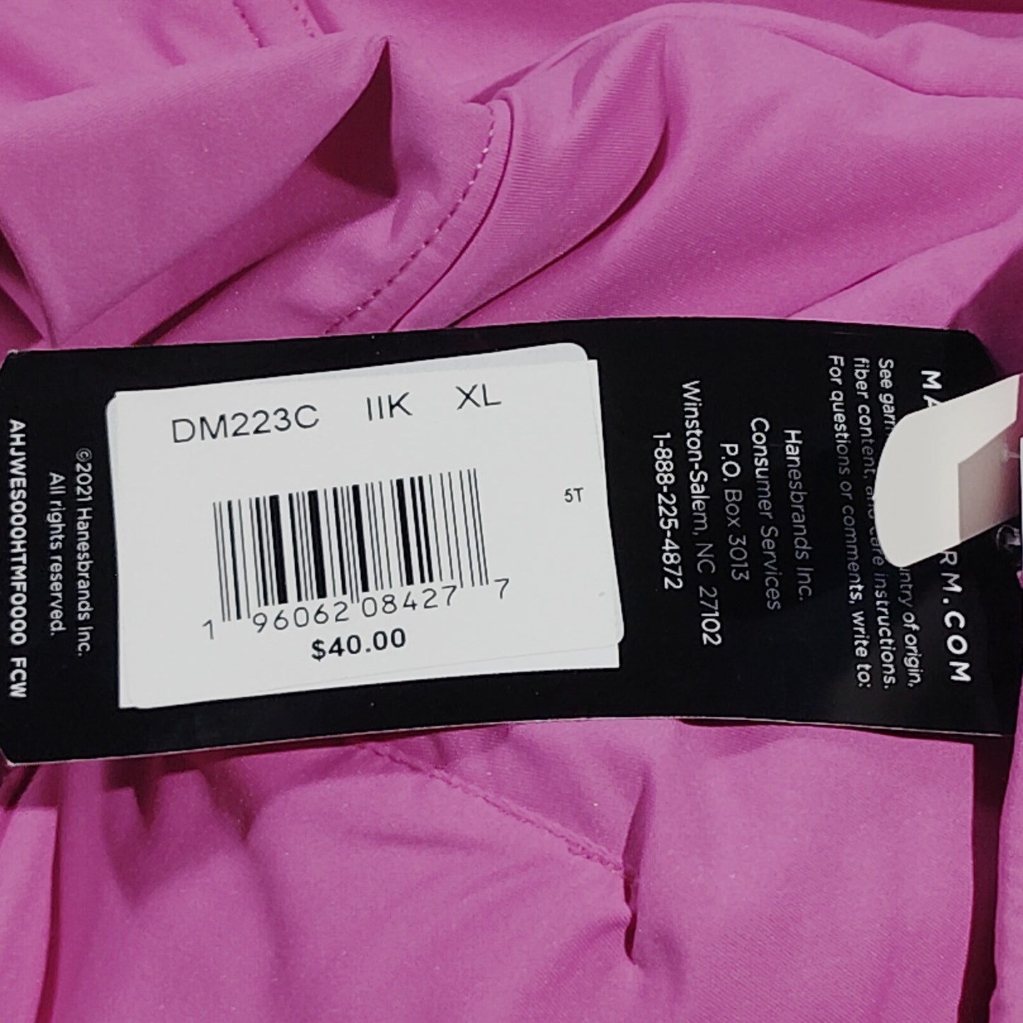 Maidenform Pure Comfort Cropped Cami Bra – Medium Pink – Size XL – Wireless