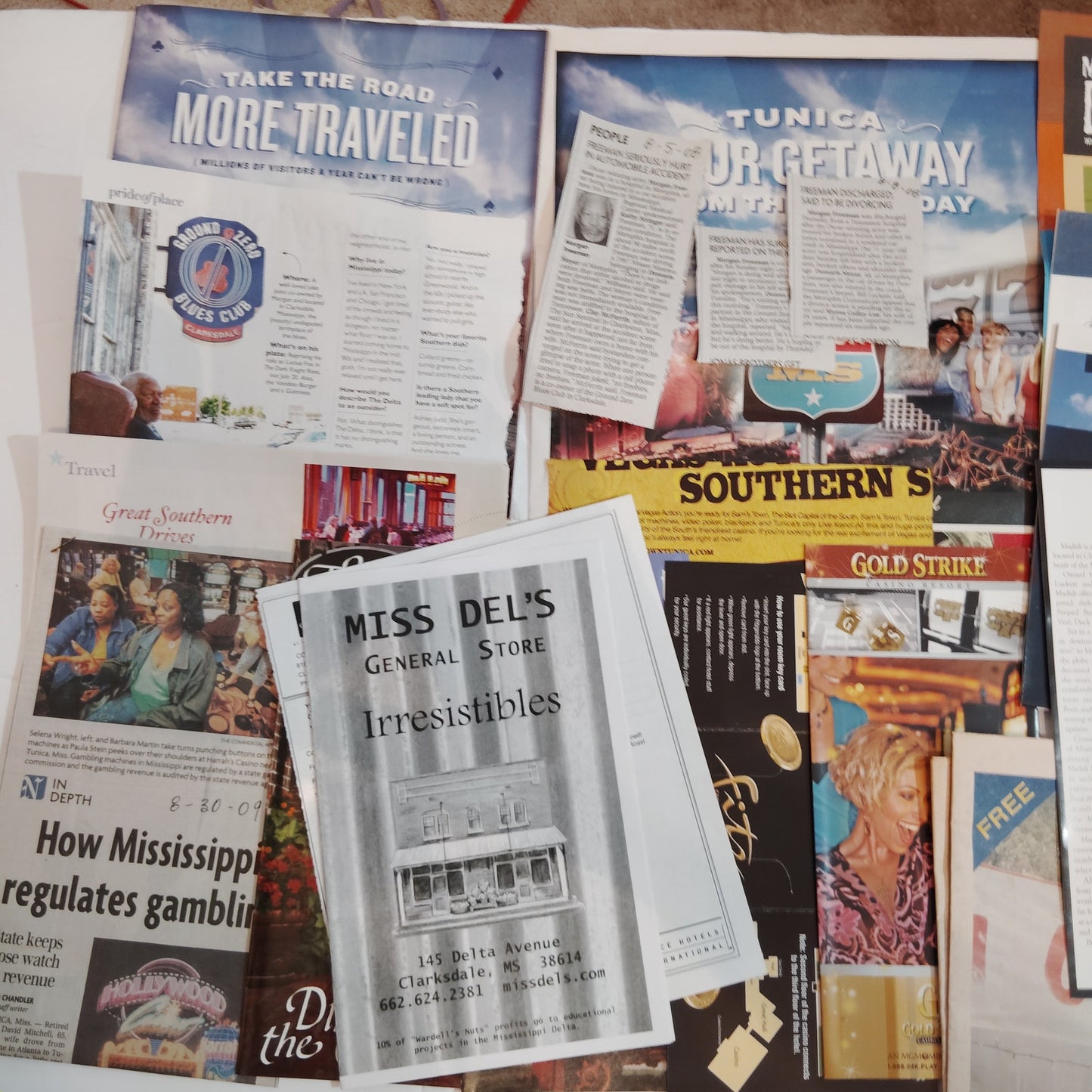 2008 Clarksdale Tunica MS Ephemera Travel Guides Maps Brochures - Multi-Color