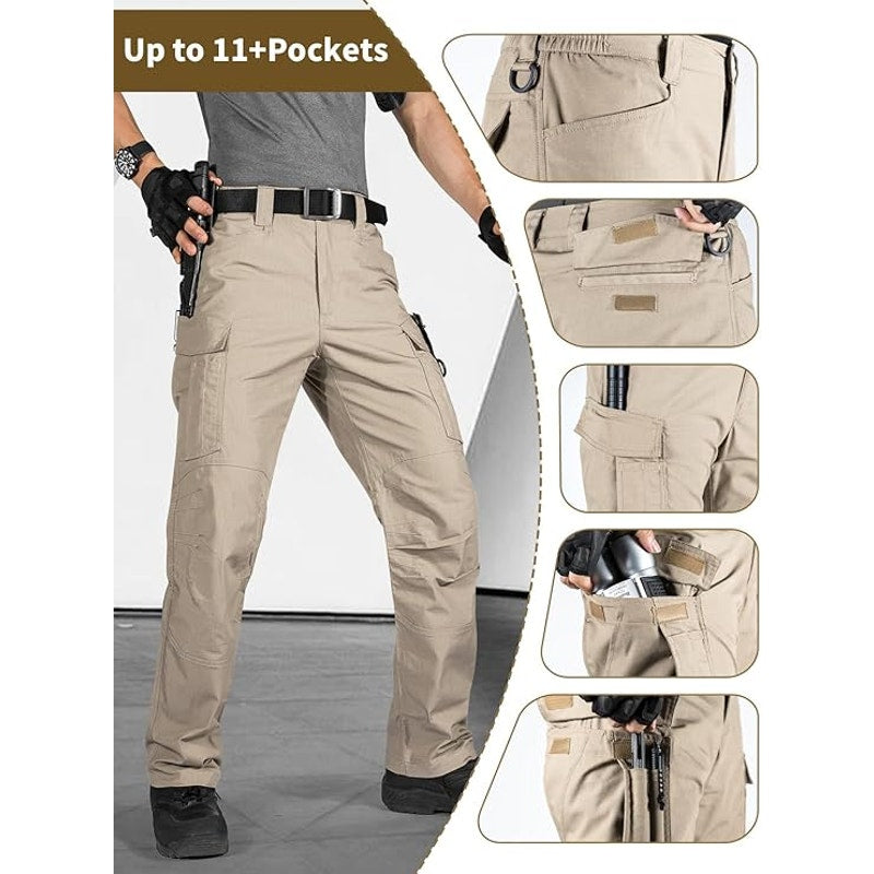 FREE SOLDIER Water Resistant Relaxed Fit Tactical Cargo Pants, 34W x 32L
