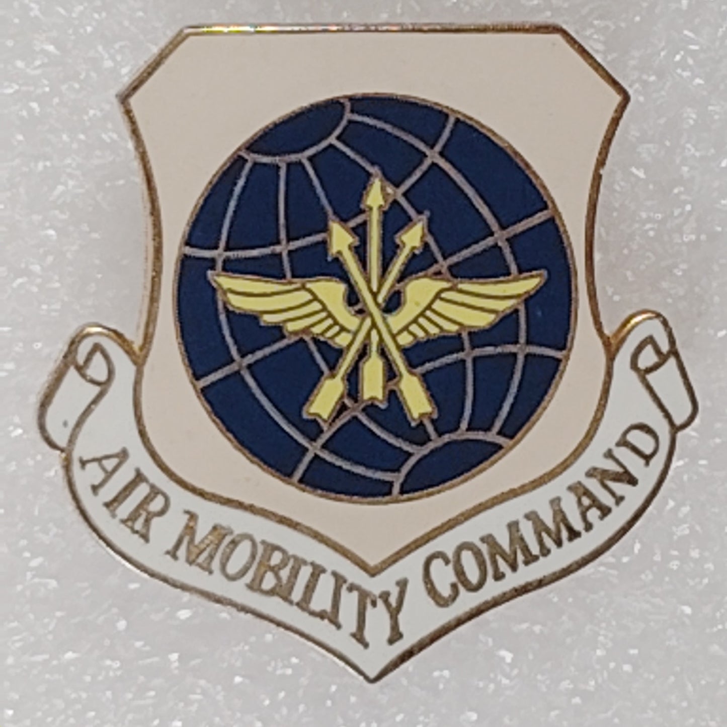 U.S. Air Force Air Mobility Command Shield Novelty Hat/Lapel/Brooch Pin, Metal