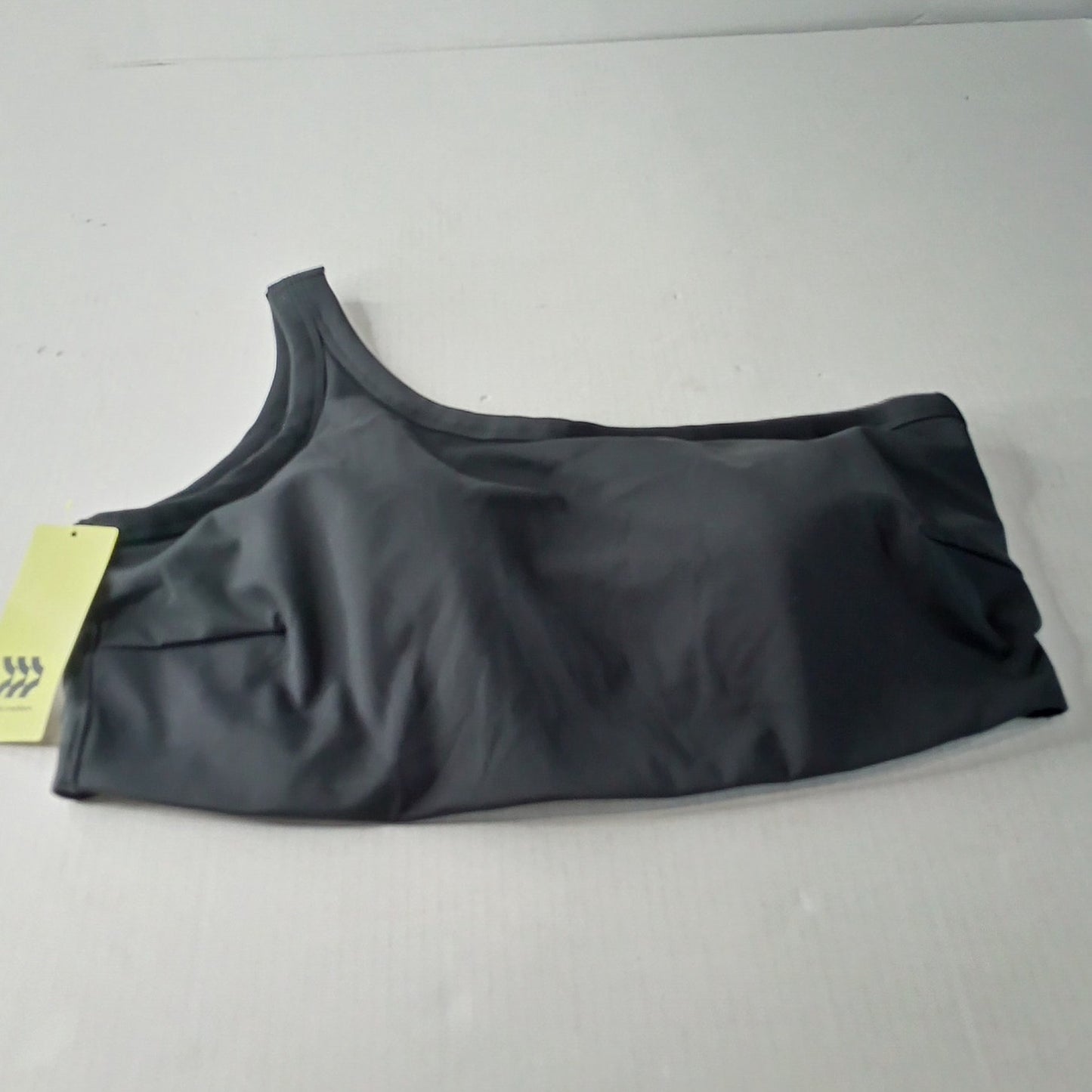 Light Support Brushed Sculpt Asymmetrical Sports Bra – All in Motion Black 4X