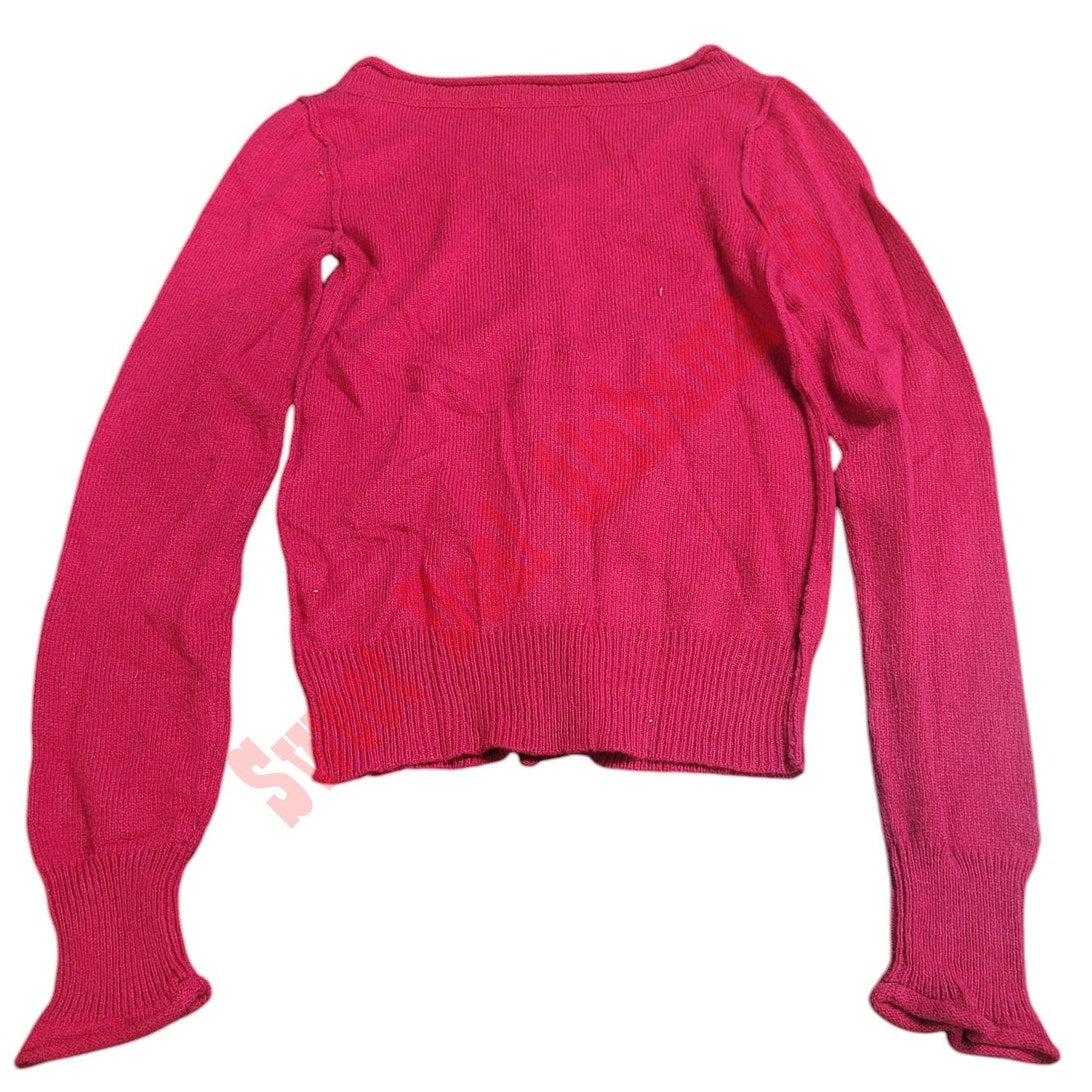 Aeropostale XS/TP Red Button-Down Cardigan Sweater Bust: 26-28" Length 23"