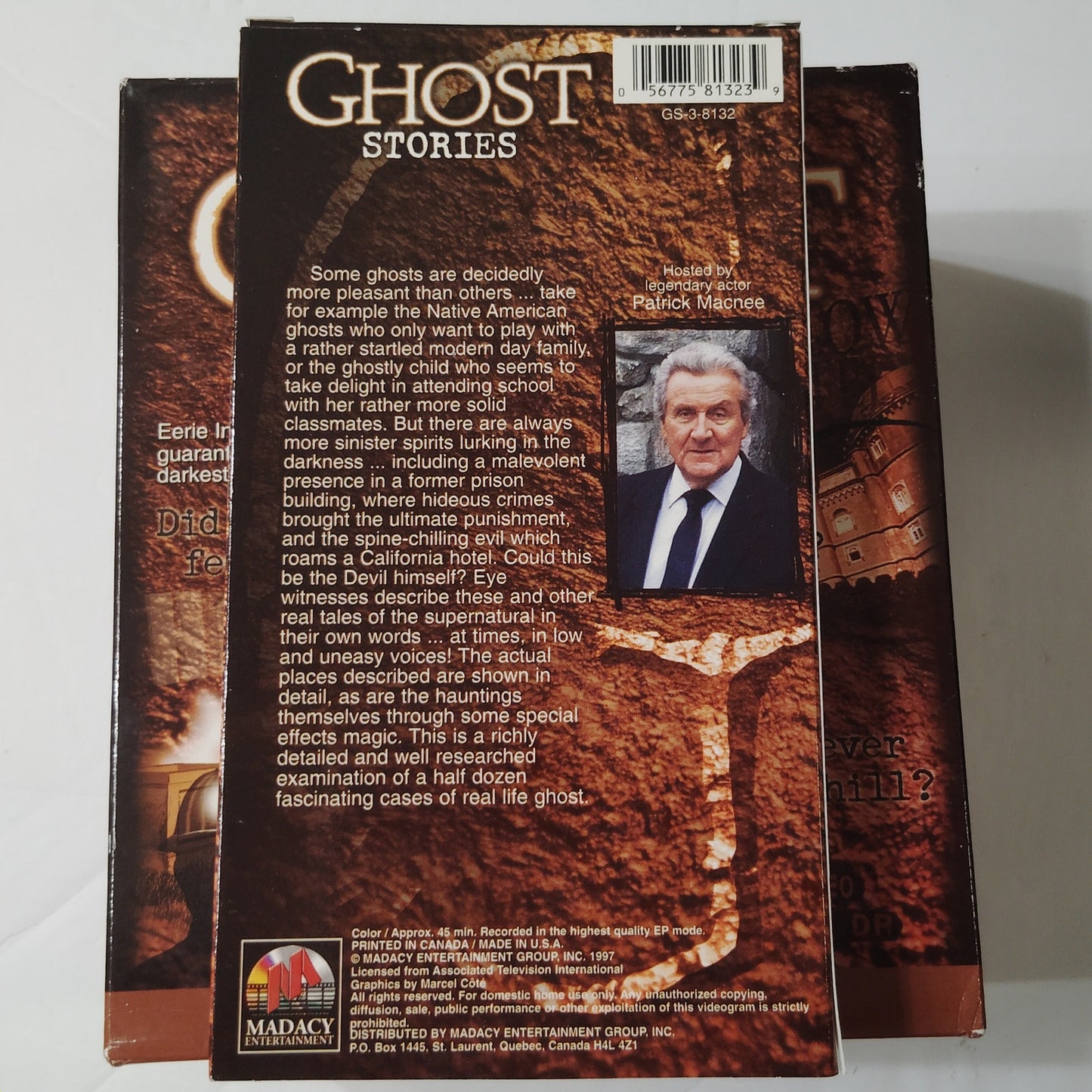 Ghost Stories VHS 6‑Tape Box Set 1997 Patrick Macnee Paranormal