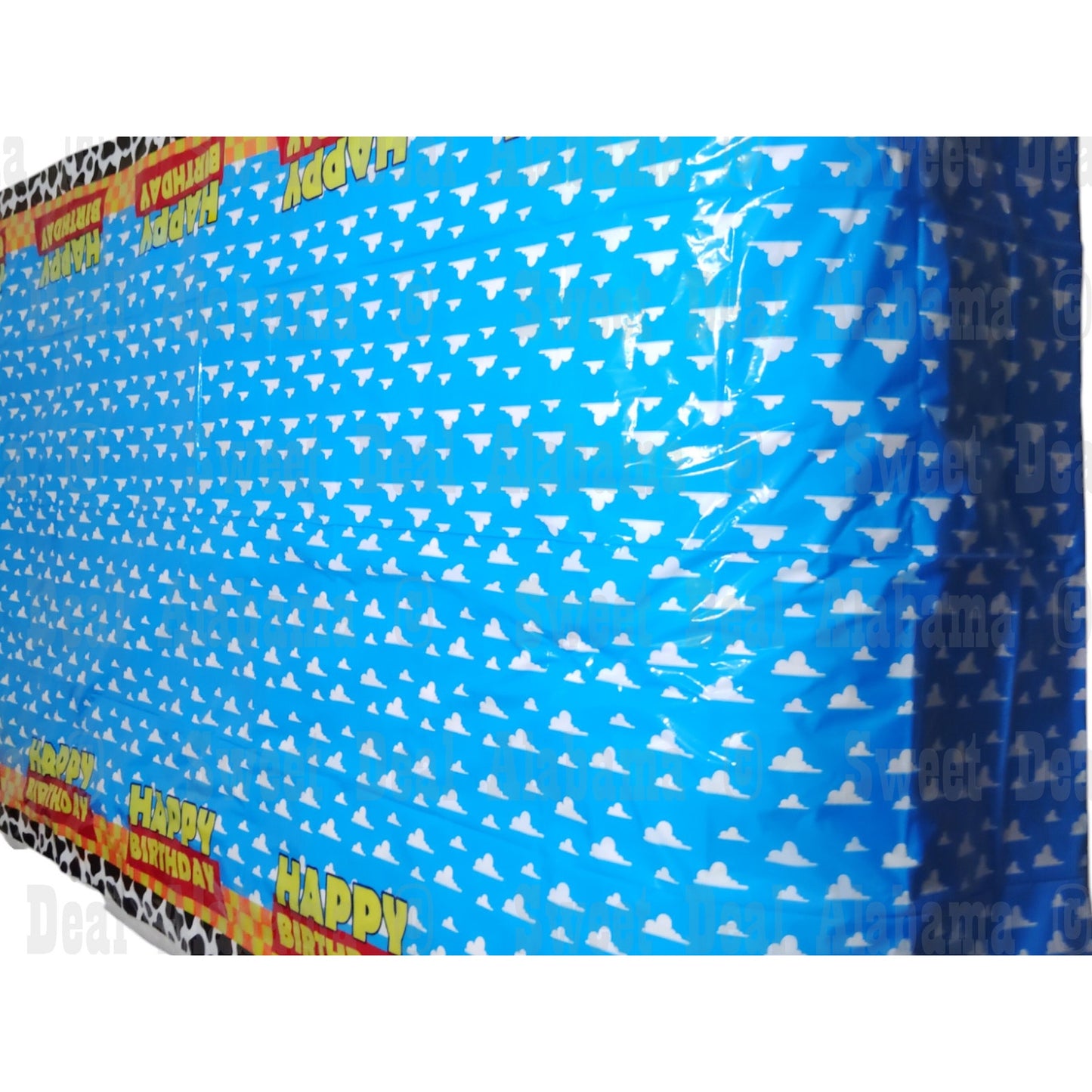 Toy Story Tablecloth 106"x52" – Blue Sky & Cloud Party Cover, Birthday Decoration