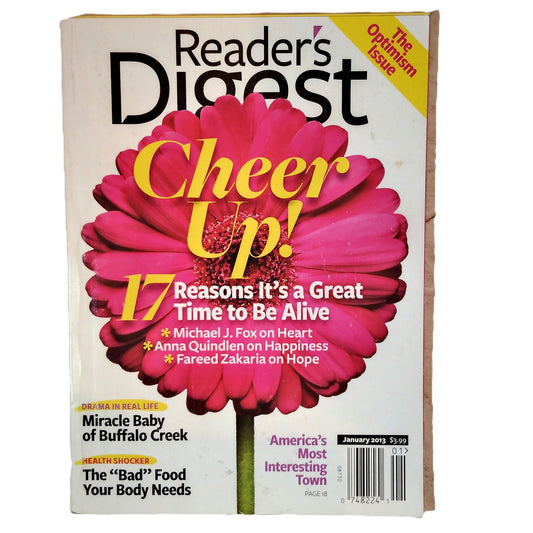 Reader's Digest January 2013 The Optimism Issue Cheer Up! Magazine Back Issue