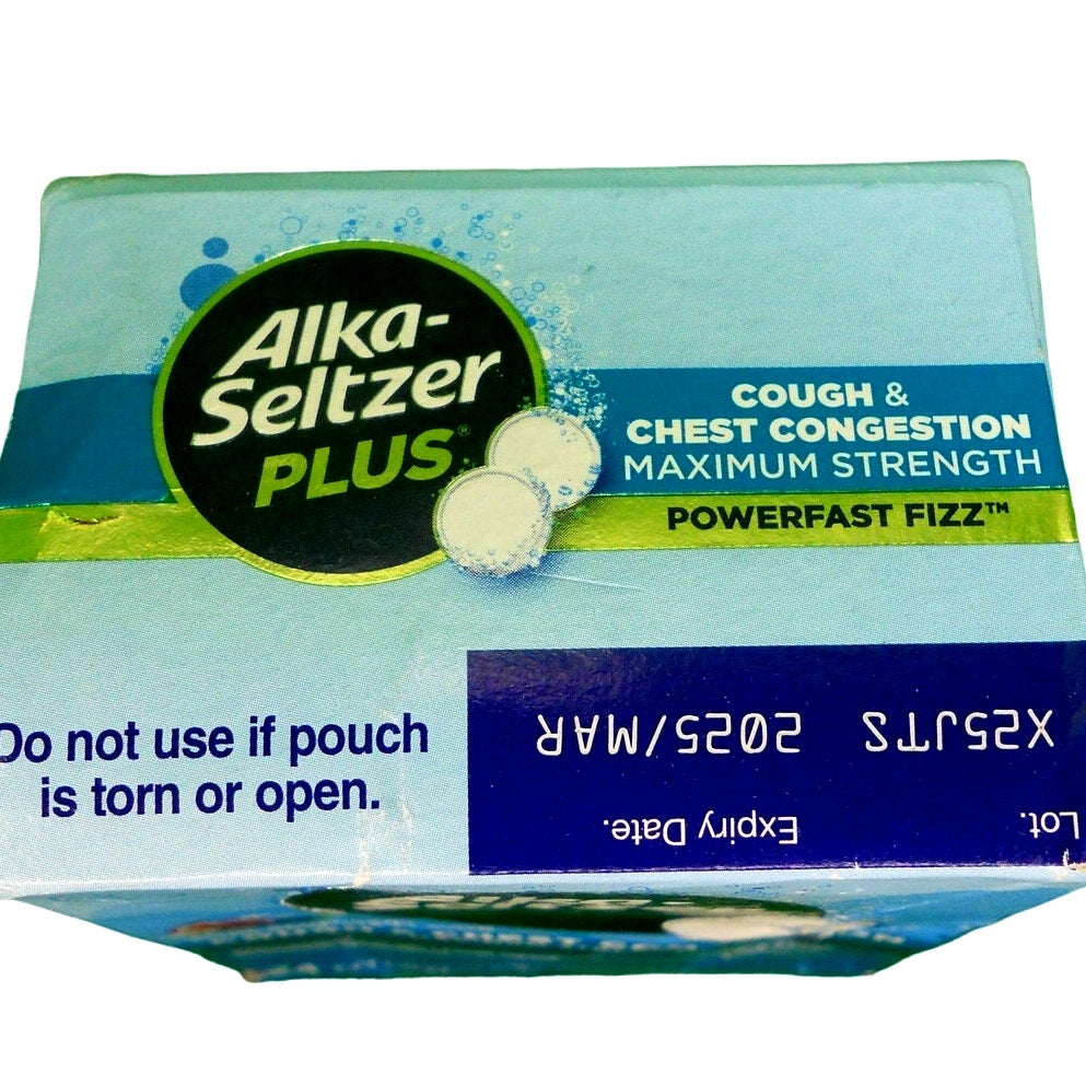 Alka-Seltzer Plus PowerFast Fizz NSAID Cough and Chest Congestion Treatment 24CT