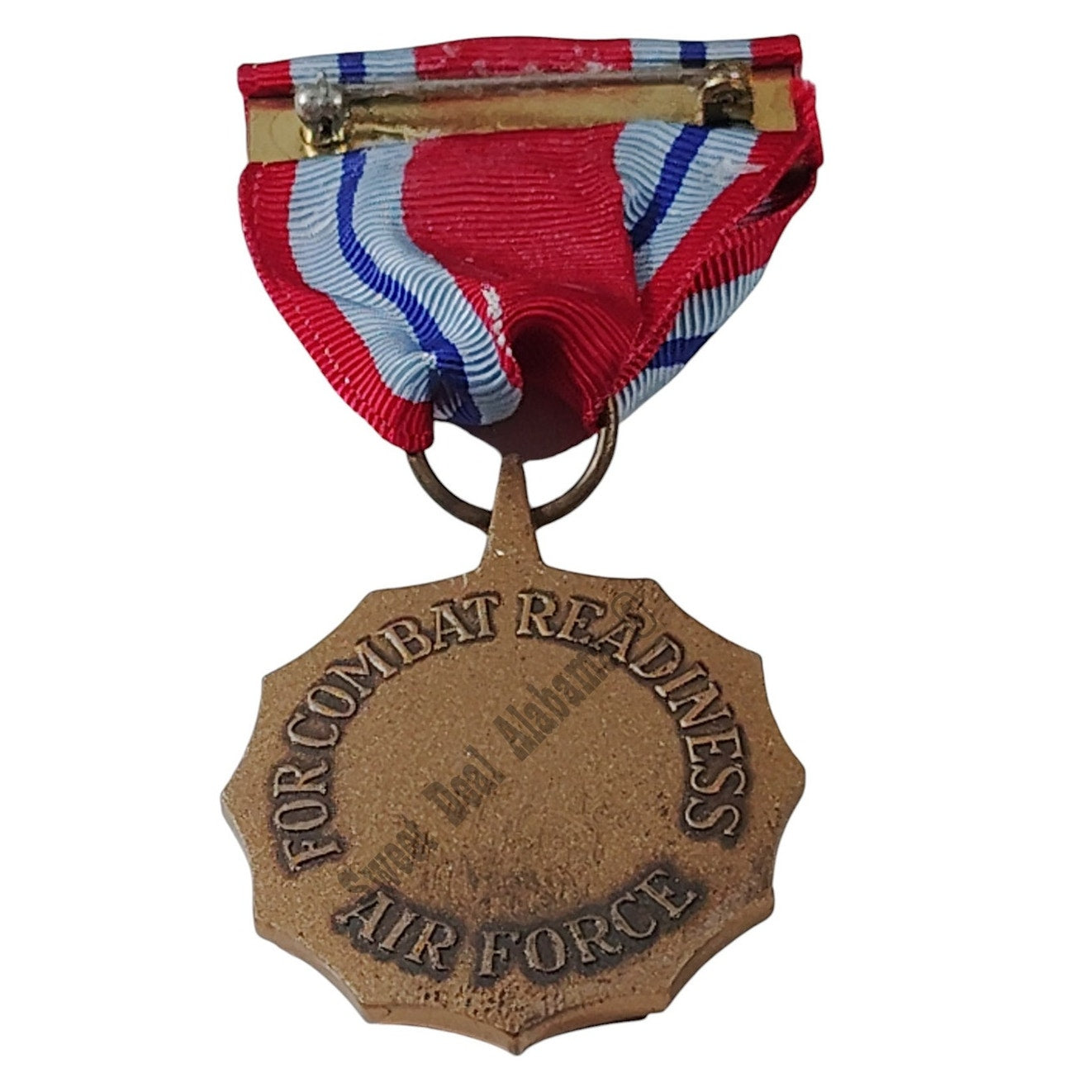 Air Force Combat Readiness Medal Pinback, 1-5/16"D x 3"H Overall