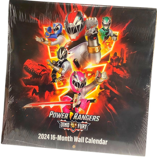 Power Rangers Dino Fury 2024 16-Month Collector's Calendar, New Sealed Package