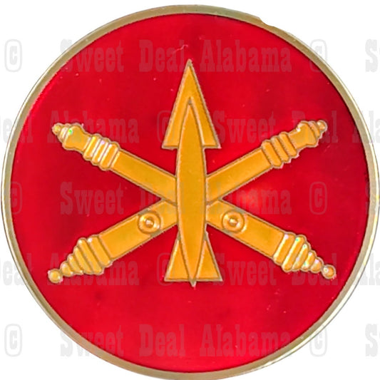 Wide Air Defense Artillery DUI Recessed Emblem, 2" Display Plaque Sticker Emblem