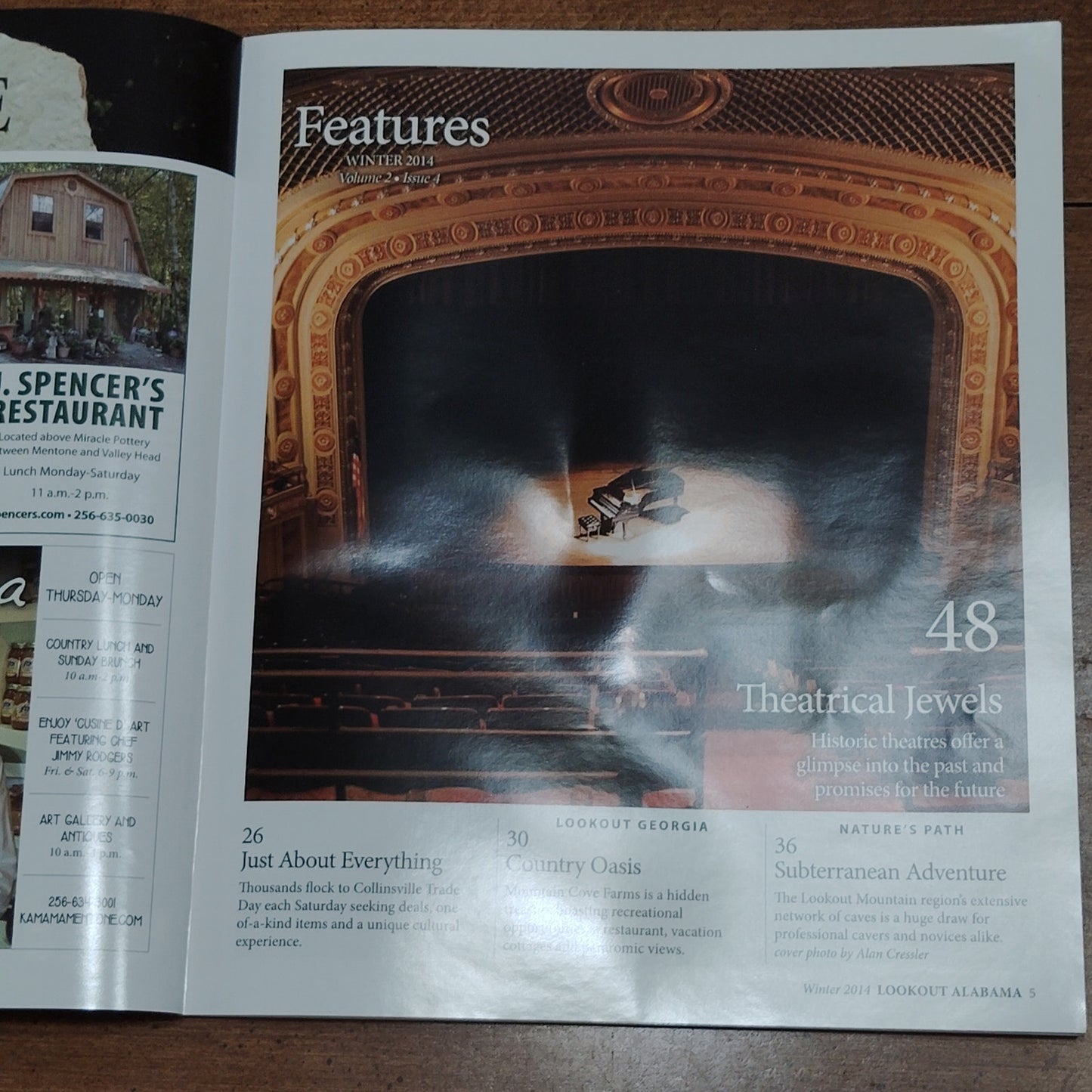 Lookout Alabama Magazine - Winter 2014 - Caves & Cultural Sites of Alabama