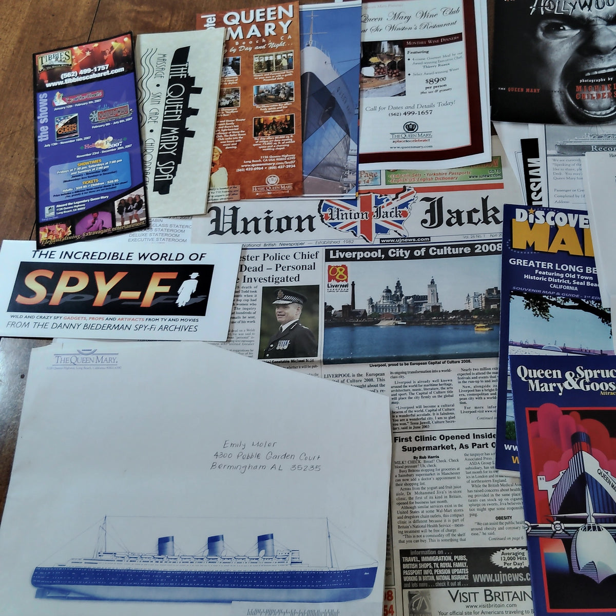 Queen Mary 2008 Cruise Ephemera Collection - Souvenirs & Promotional Materials
