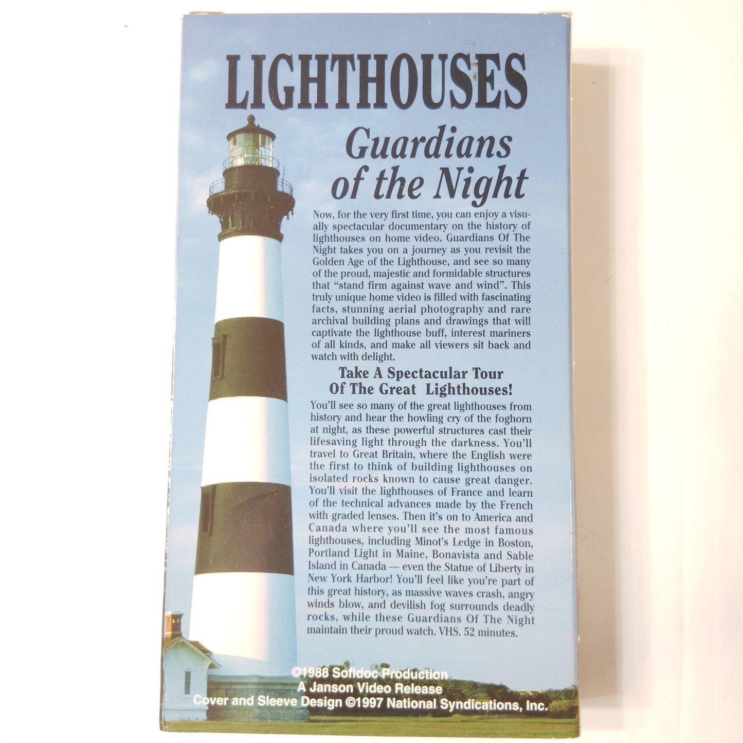 Lighthouses: Guardians of the Night VHS 1988 Maritime France Canada UK USA