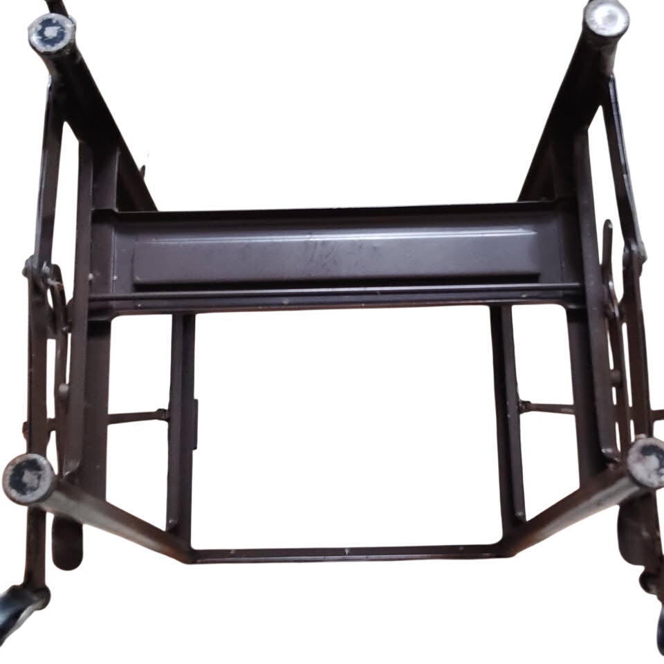 VTG Hi-Lo Metalstand Drop Leaf Typewriter Stand Rolling Cart MCM - LOCAL PICKUP