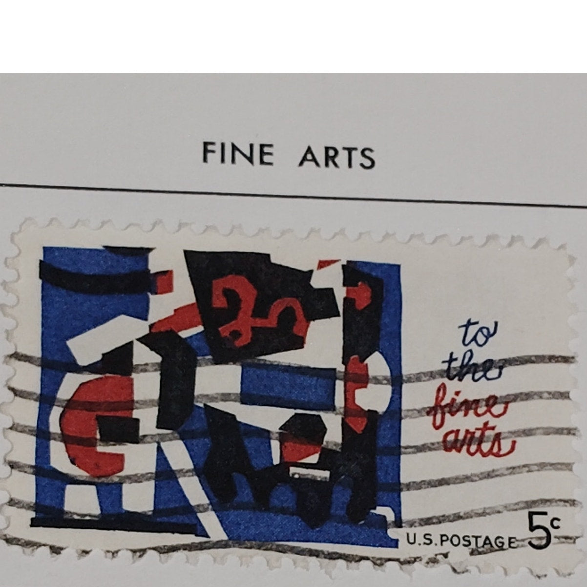 1964 Scott #1255 – 5¢ Fine Arts / Stuart Davis Modernist Design – Canceled