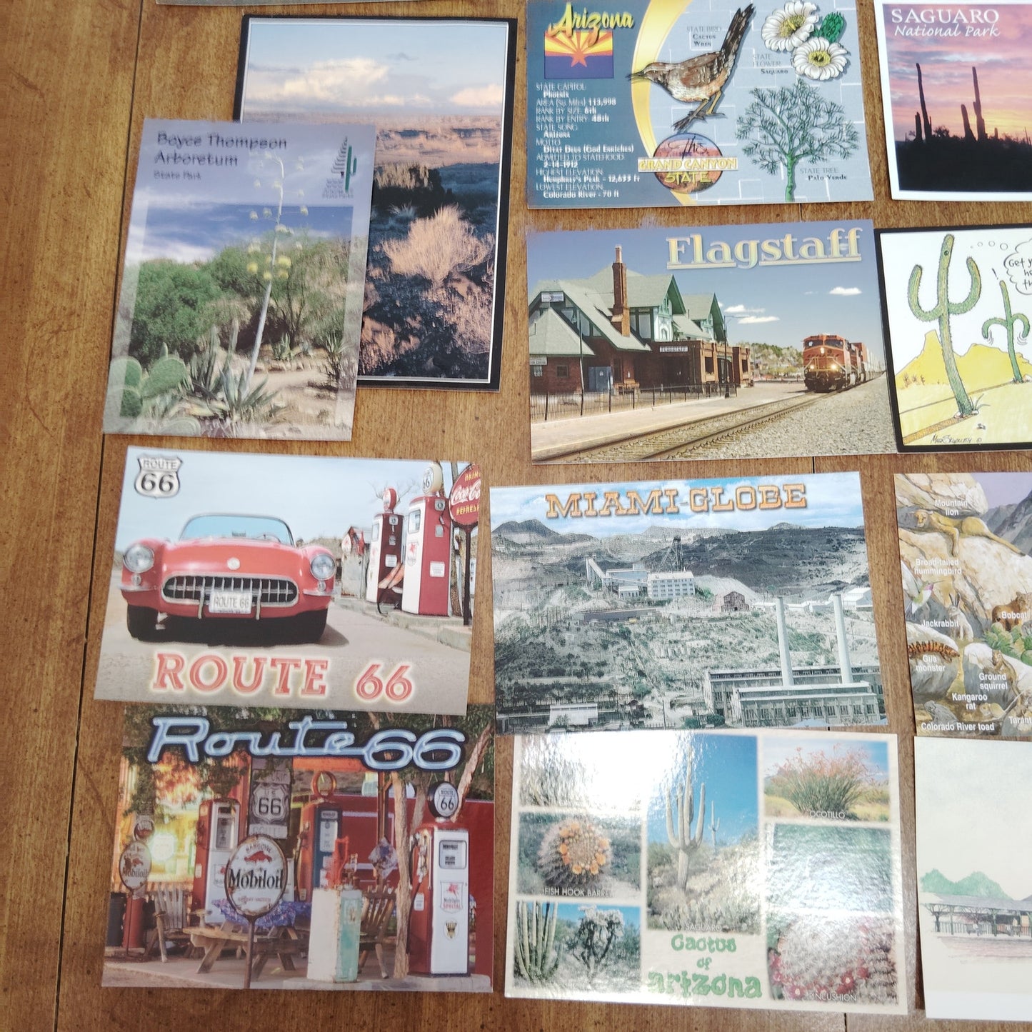 24 PCS VTG Arizona Postcard Collection - Grand Canyon, Route 66 Ephemera Lot