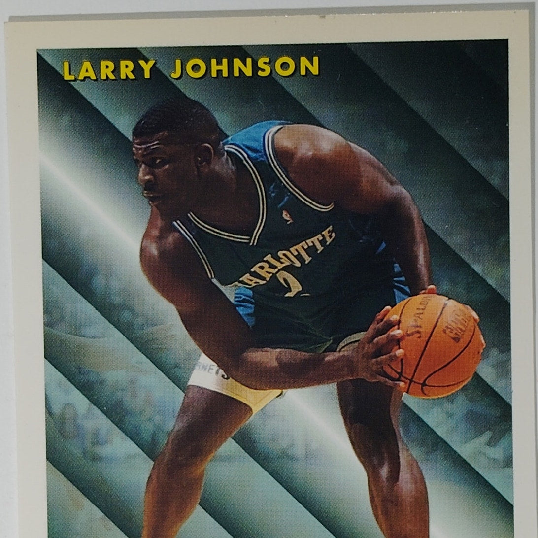 1993–94 Fleer Larry Johnson #223, League Leader, Charlotte Hornets – Forward