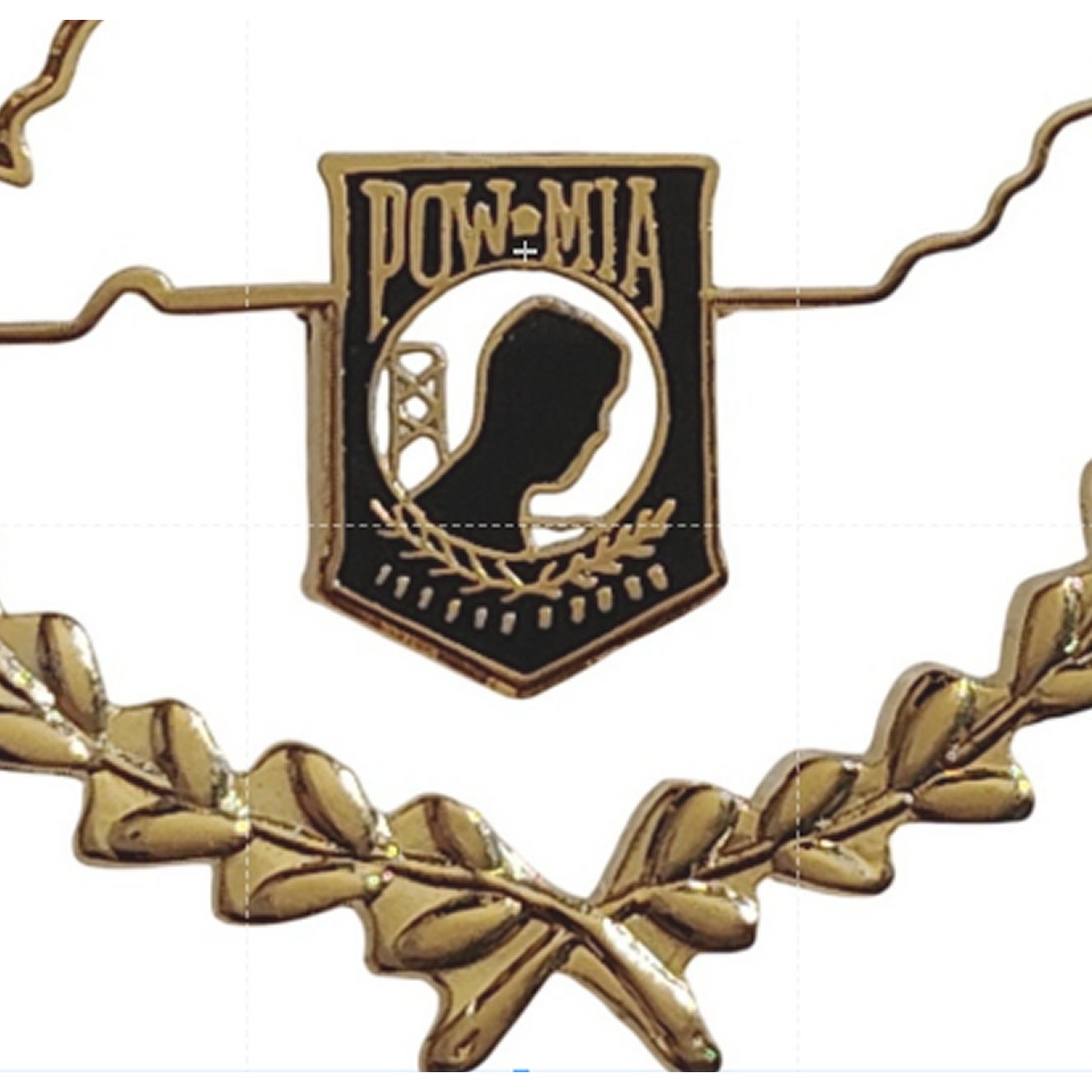 Vietnam POW/MIA Kentucky State Wreath Novelty Hat Lapel Pin, 1‑1/4"