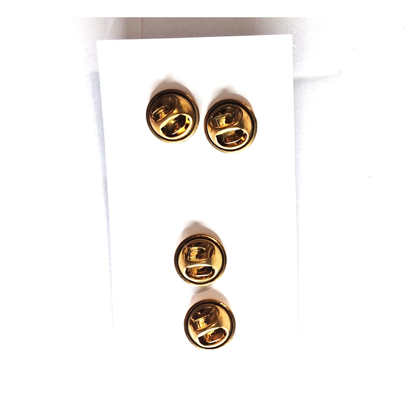 U.S. Army Enlisted Cavalry Novelty Hat Lapel Pin Set Gold Tone 1" Discs, NIP
