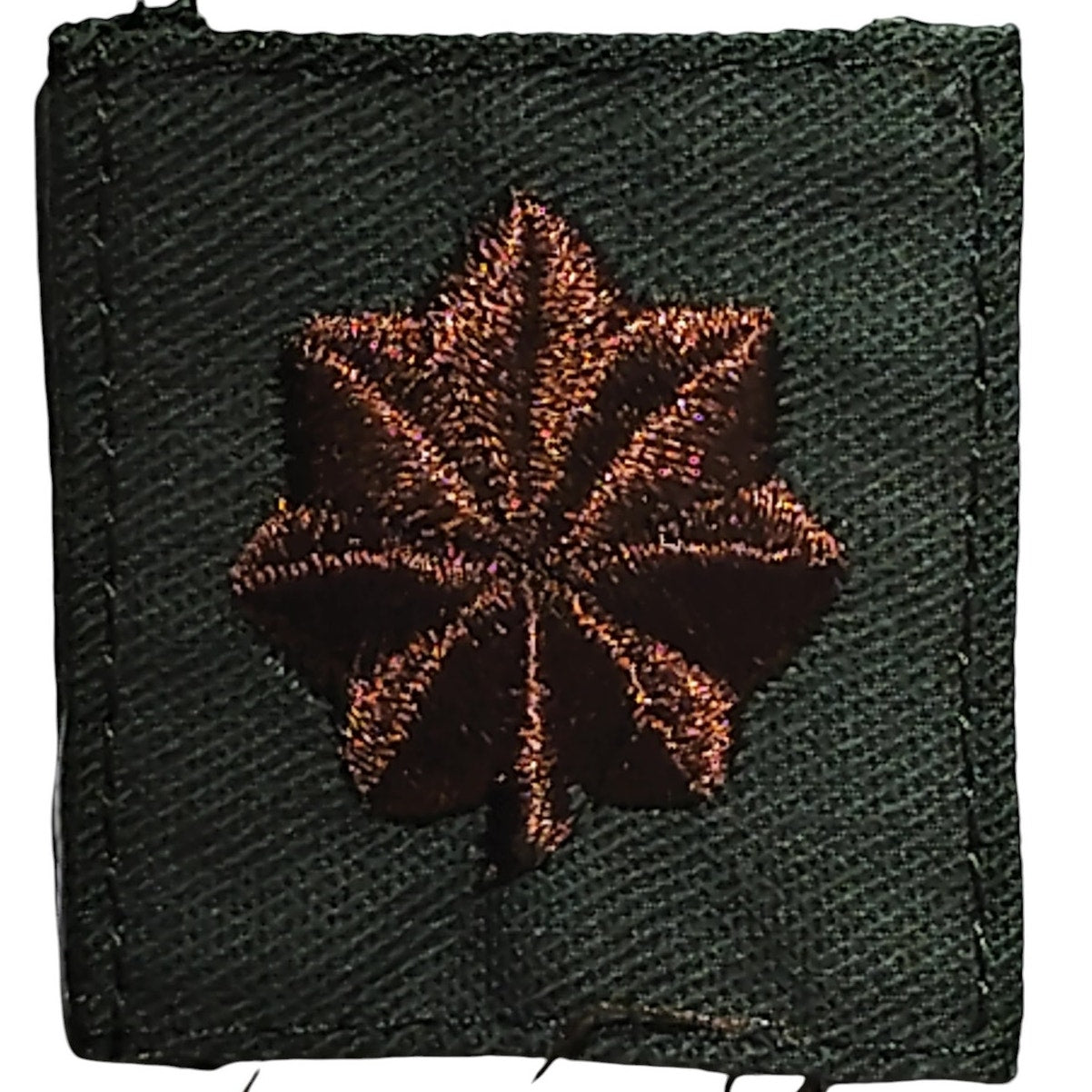 Pre-1989 USN Cap Device Subdued Embroidered Lieutenant Commander ODG Sew-On