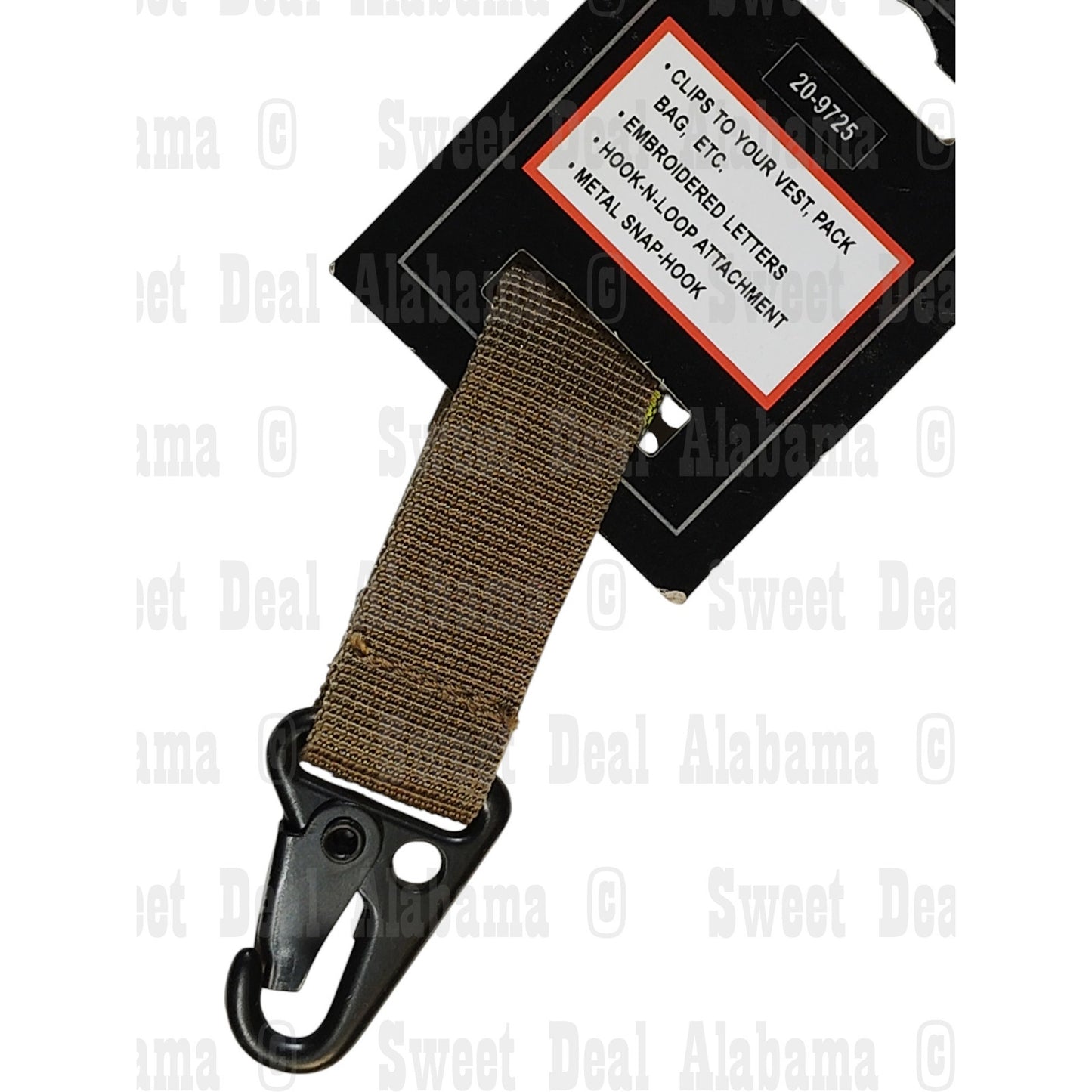 VooDoo Tactical Blood Type Keychain, B NEG (B NEGATIVE), Coyote, Snaphook