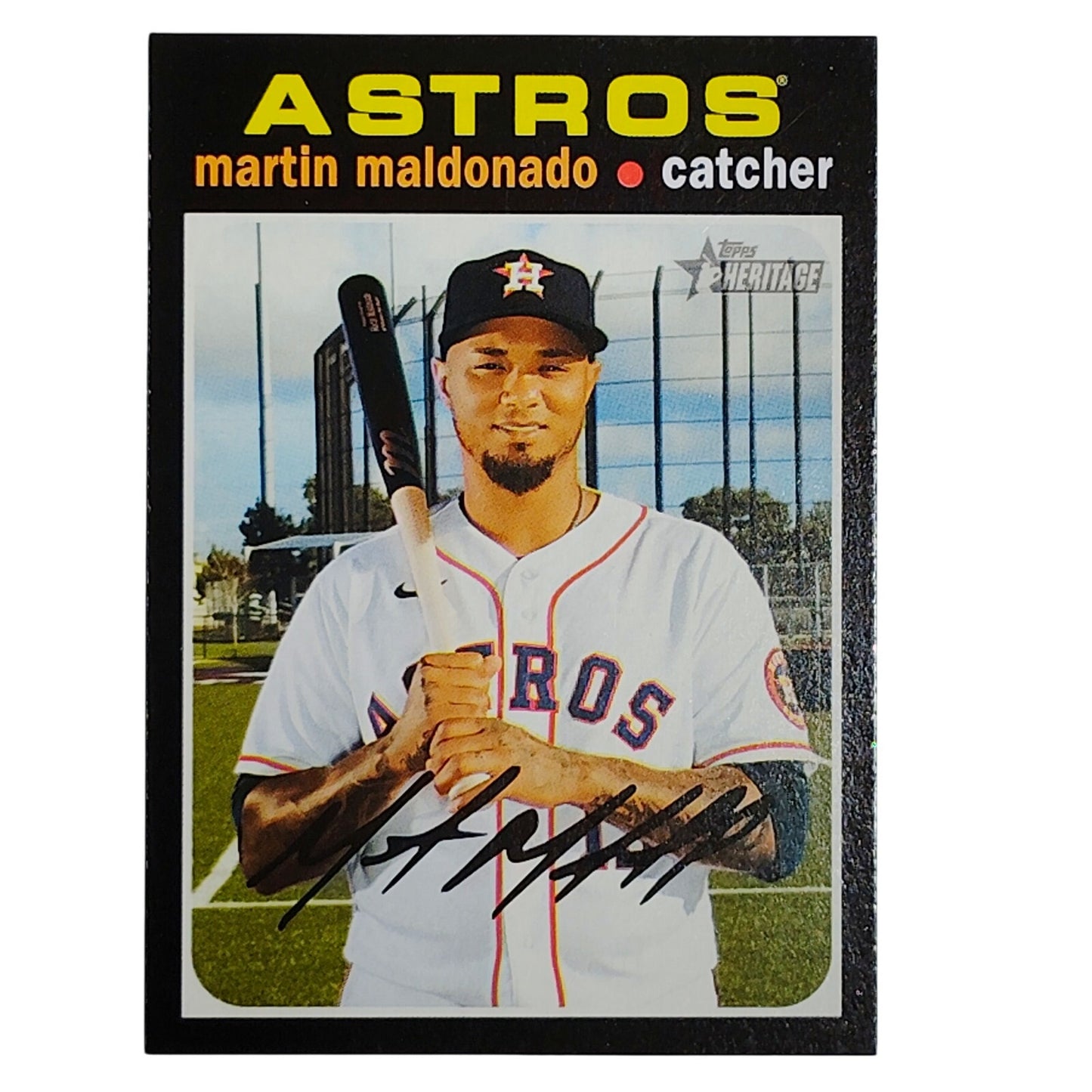 2020 Topps Heritage Martin Maldonado 665 Houston Astros Catcher Card VG/EX