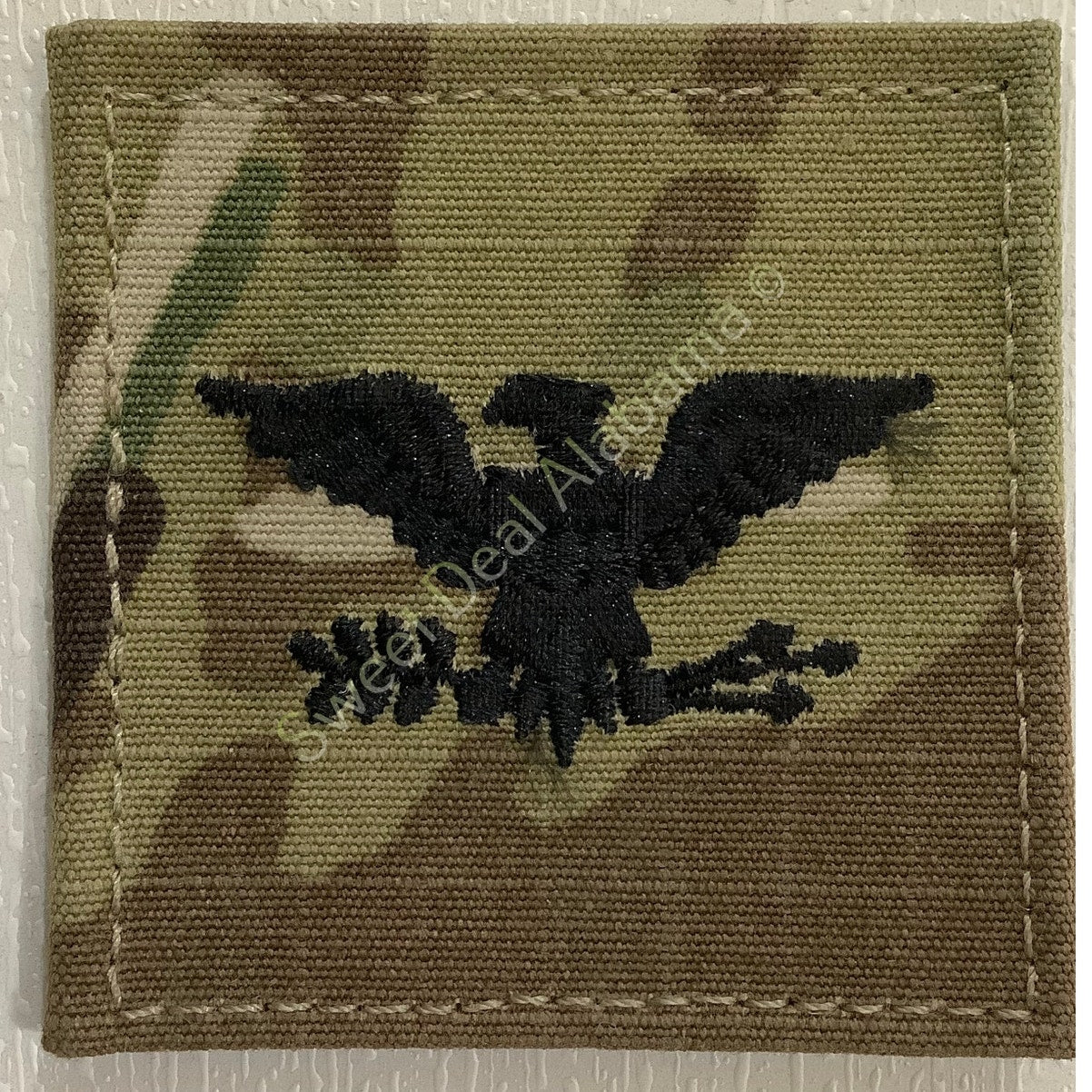 Embroidered Colonel O-6 OCP Sew-On Rank Uniform Insignia, Multi-Camo, 2"H x 2"W