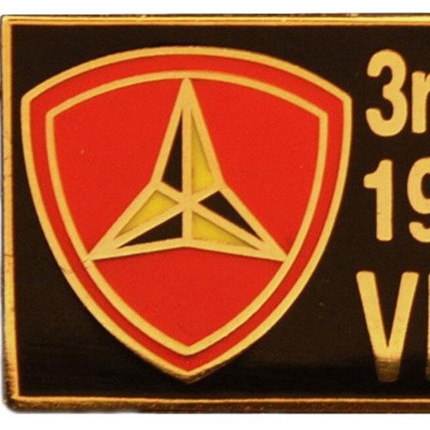 USMC 3rd Marine Division Vietnam 1965‑1969 Novelty Pin 1" × 1/2"