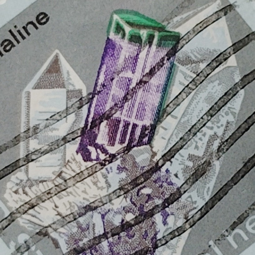 1974 US Postage Stamp Scott #1539 10c Mineral Heritage Tourmaline Used Canceled